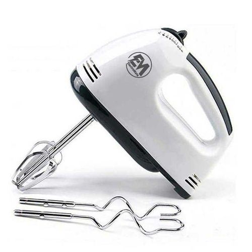 Hand Mixer Whisk Egg Beater Food Stirrer Grinder Blender Kitchenware Kitchen Tools Utensils Cooking Machine Cookware White ElectroMate
