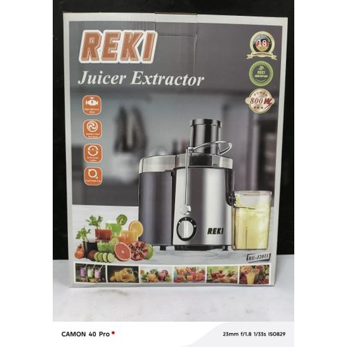REKI 800W Electric Juice Extractor, 2 Speed Stainless Fruit & Veg Juicer
