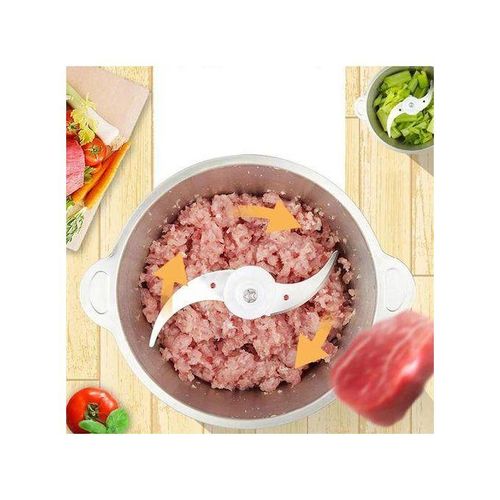 2L Stainless Steel Electric Meat Grinder Meat Chopper Food Chopper Food Grinder Meat Mincer Food Processor Machine For Meat Vegetables Fruits And Nuts