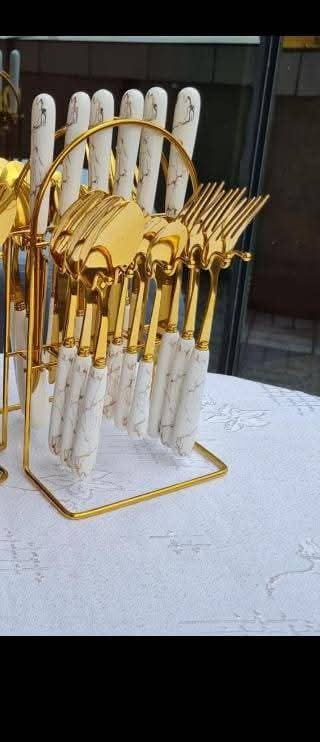 Cutlery set marble 

💫💫💫💫💫💫👌

Deals still on 💥💥💥🔥🔥. 

      High durable materials easy to use clean and maintain