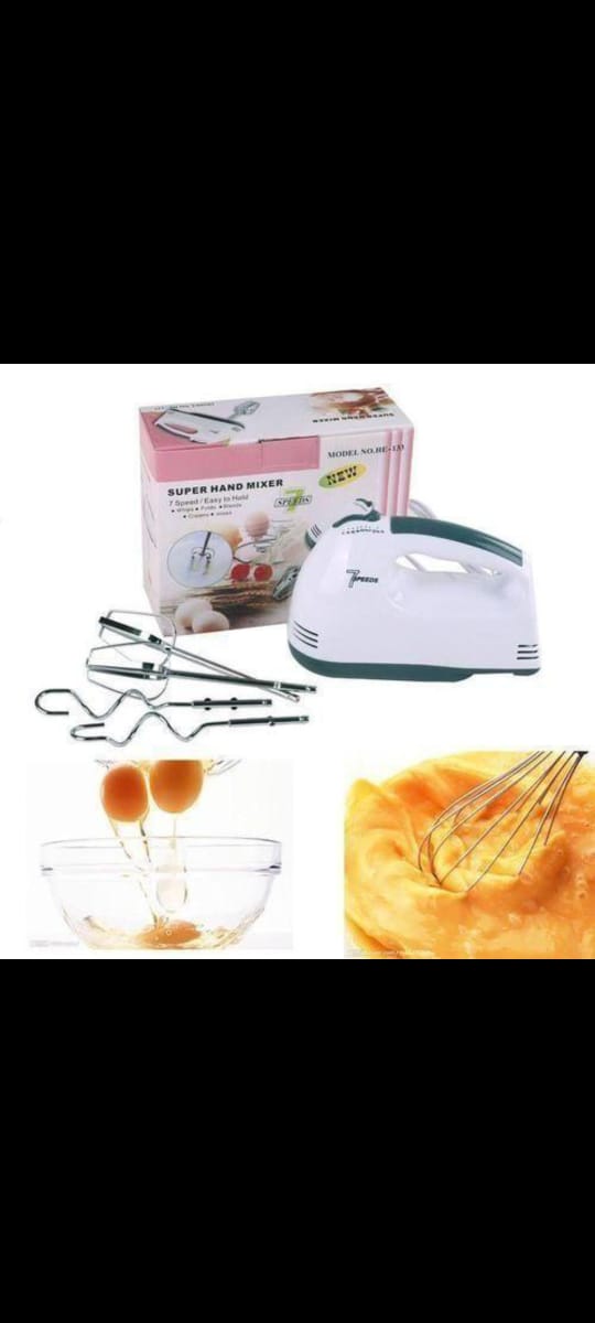 Hand Mixer Whisk Egg Beater Food Stirrer Grinder Blender Kitchenware Kitchen Tools Utensils Cooking Machine Cookware White