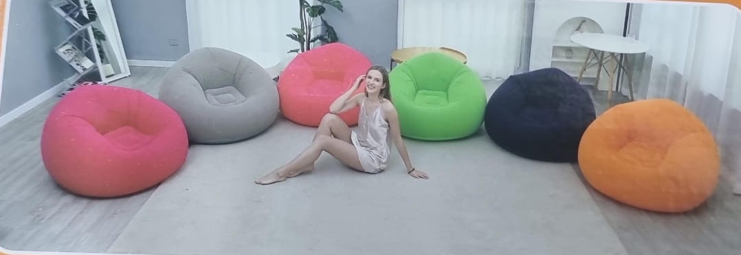 New arrival🔥🔥🔥🔥🔥 🏈🧶*





*110x85cm inflatable LAZY SOFA seat plus manual pump now available in 3 colours (orange green and red)