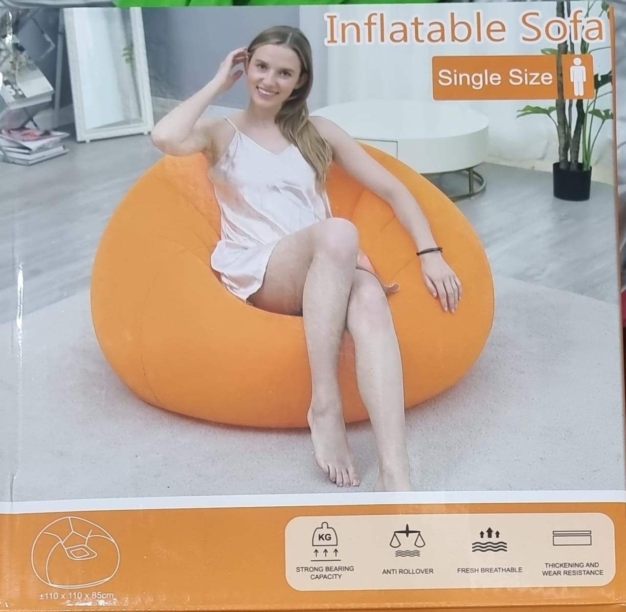 New arrival🔥🔥🔥🔥🔥 🏈🧶*





*110x85cm inflatable LAZY SOFA seat plus manual pump now available in 3 colours (orange green and red)