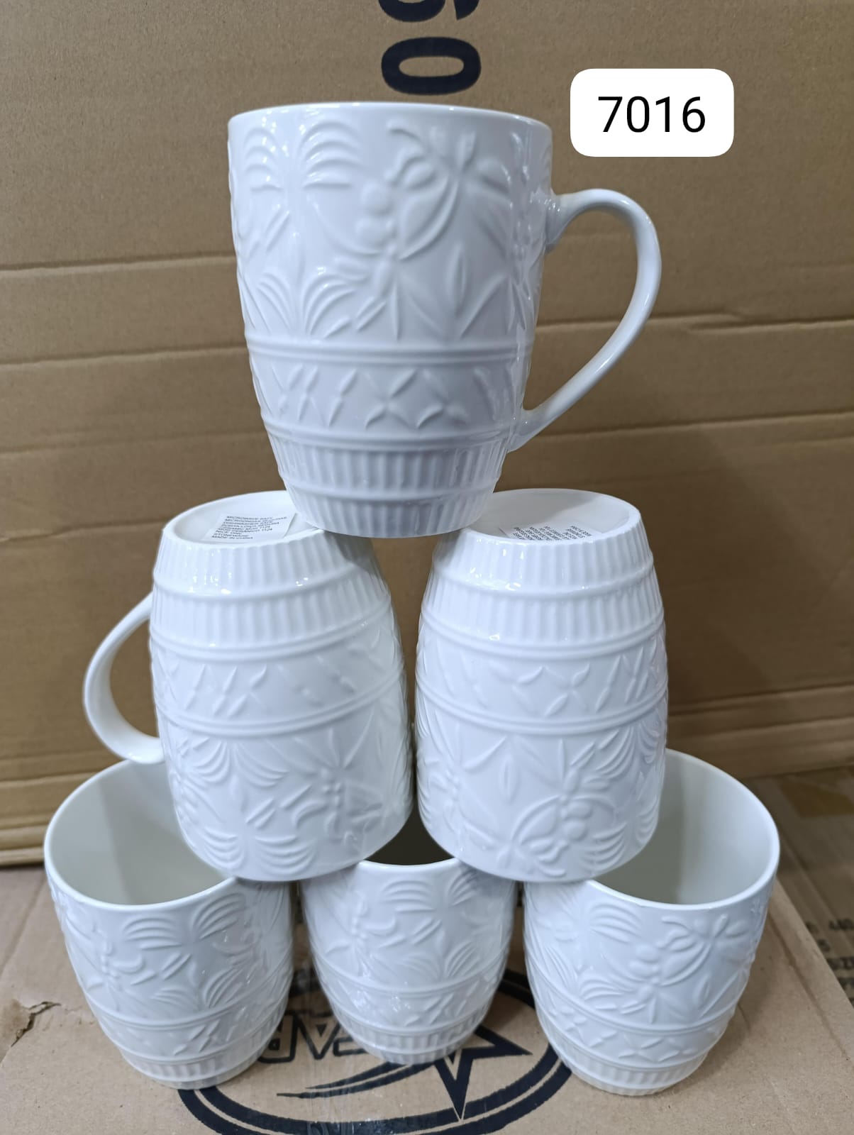 Ceramic Elegant Mugs/Cups For Tea/Coffee-Set(6pcs).Ideal for enjoying tea, coffee ,decaf, espresso, lattes or hot dark chocolate,soup, stew,cereals and more