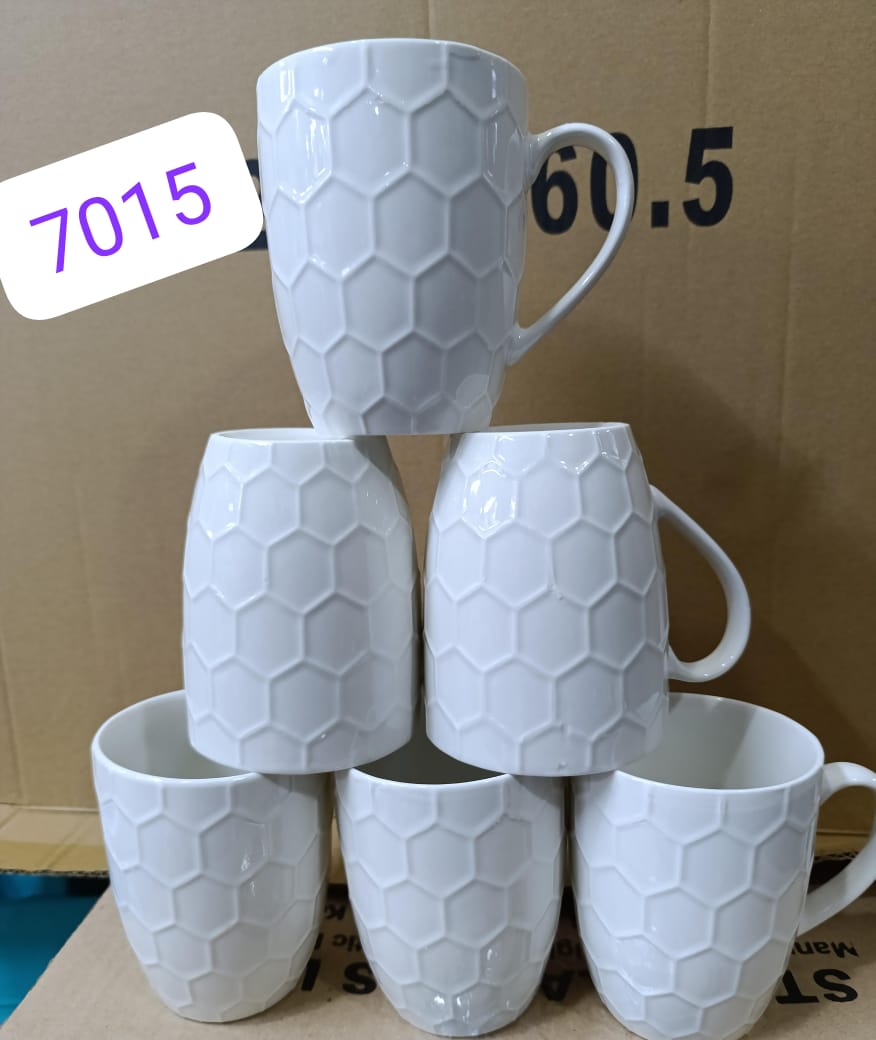 Ceramic Elegant Mugs/Cups For Tea/Coffee-Set(6pcs).Ideal for enjoying tea, coffee ,decaf, espresso, lattes or hot dark chocolate,soup, stew,cereals and more