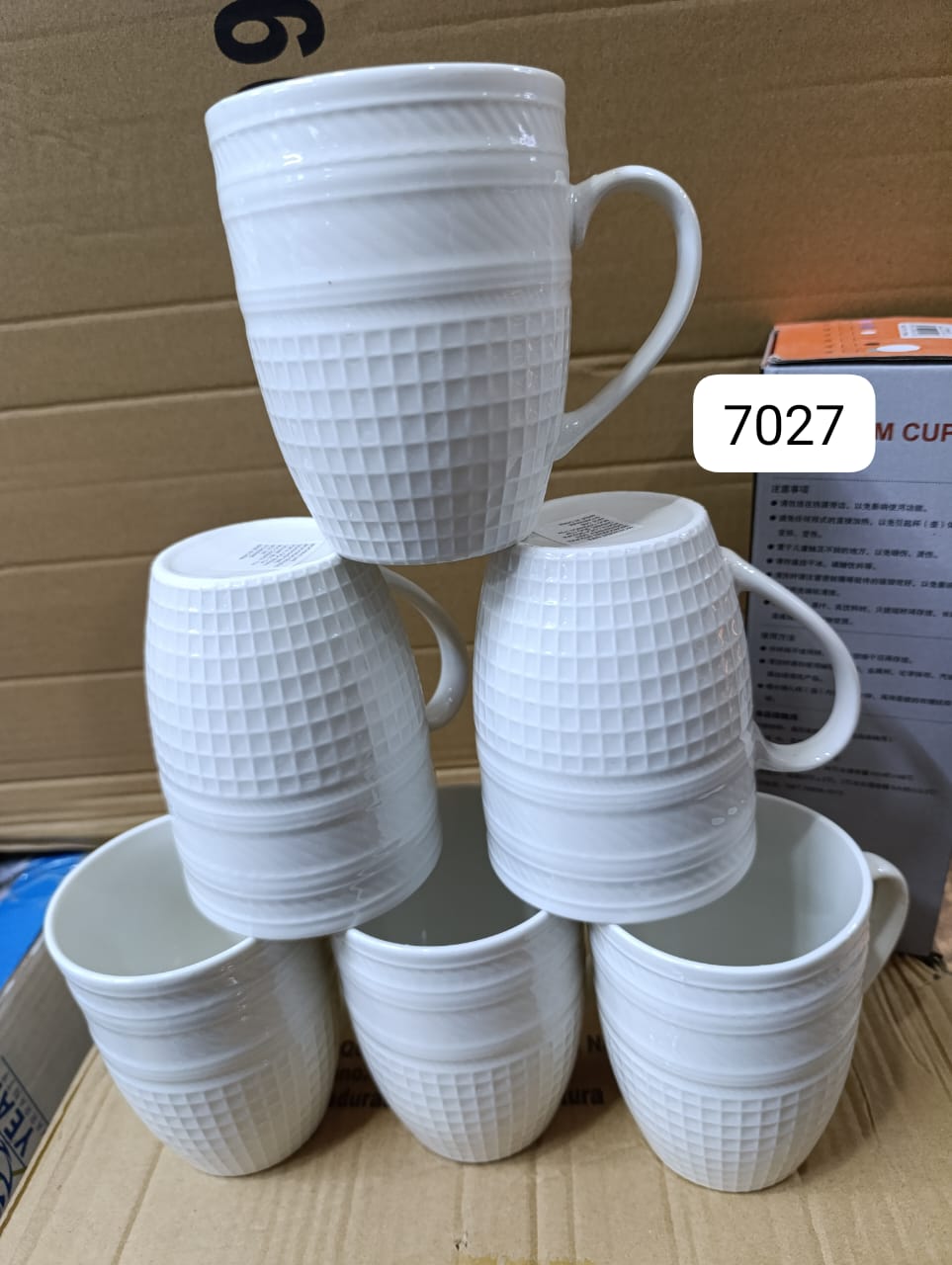 Ceramic Elegant Mugs/Cups For Tea/Coffee-Set(6pcs).Ideal for enjoying tea, coffee ,decaf, espresso, lattes or hot dark chocolate,soup, stew,cereals and more
