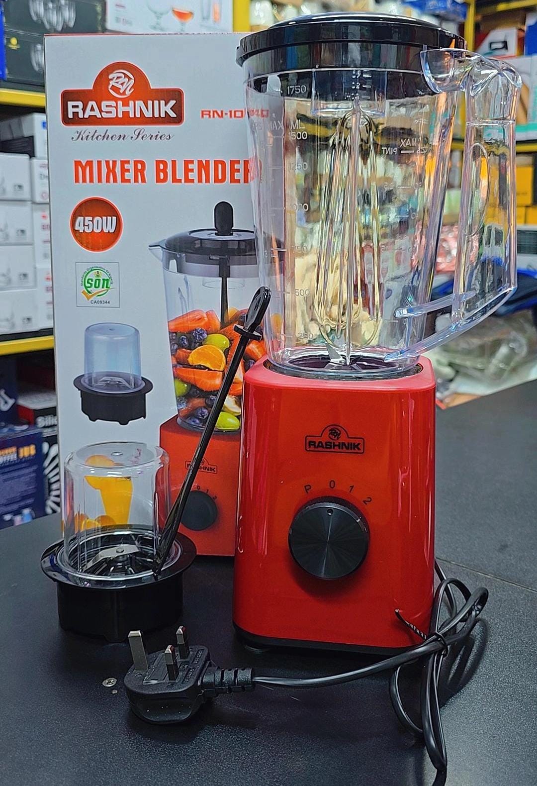 New In *2 in 1 Rashnk Blender*

❇️ *Price offer* 🔥🔥🔥



❇️1.8ltr Jug Capacity

❇️450 Watts

❇️Green Available

❇️Super Sharp 4petals stainless steel blades for quick grinding 

❇️Non-Slip rubber fe