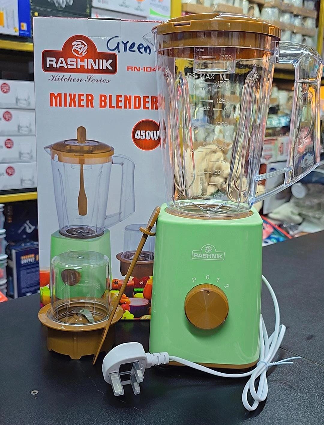 New In *2 in 1 Rashnk Blender*

❇️ *Price offer* 🔥🔥🔥



❇️1.8ltr Jug Capacity

❇️450 Watts

❇️Green Available

❇️Super Sharp 4petals stainless steel blades for quick grinding 

❇️Non-Slip rubber fe