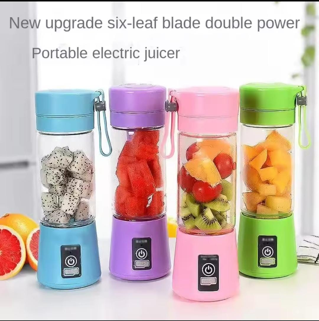 Blender on the Go just charge and use it*

💞 Rechargeable Portable Juicer with a juice Cup 💞

✅Easy to use & convinient

✅Fancy juicing & modern design

✅Personal blender/usb accompanying juice cup