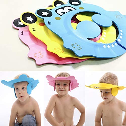 Strong Durable Cartoon Shaped Baby Shampoo Cap With Ear Guard.Made of quality Foam material that is very lightweight,suitable for girls, boys, babies, toddlers and kids as well.Also can be a sun hat