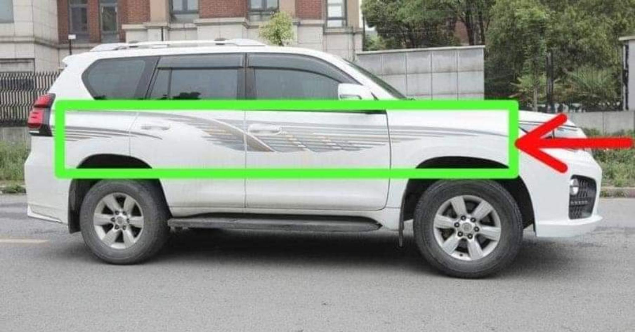 landcruiser prado waistline vinyl wraps