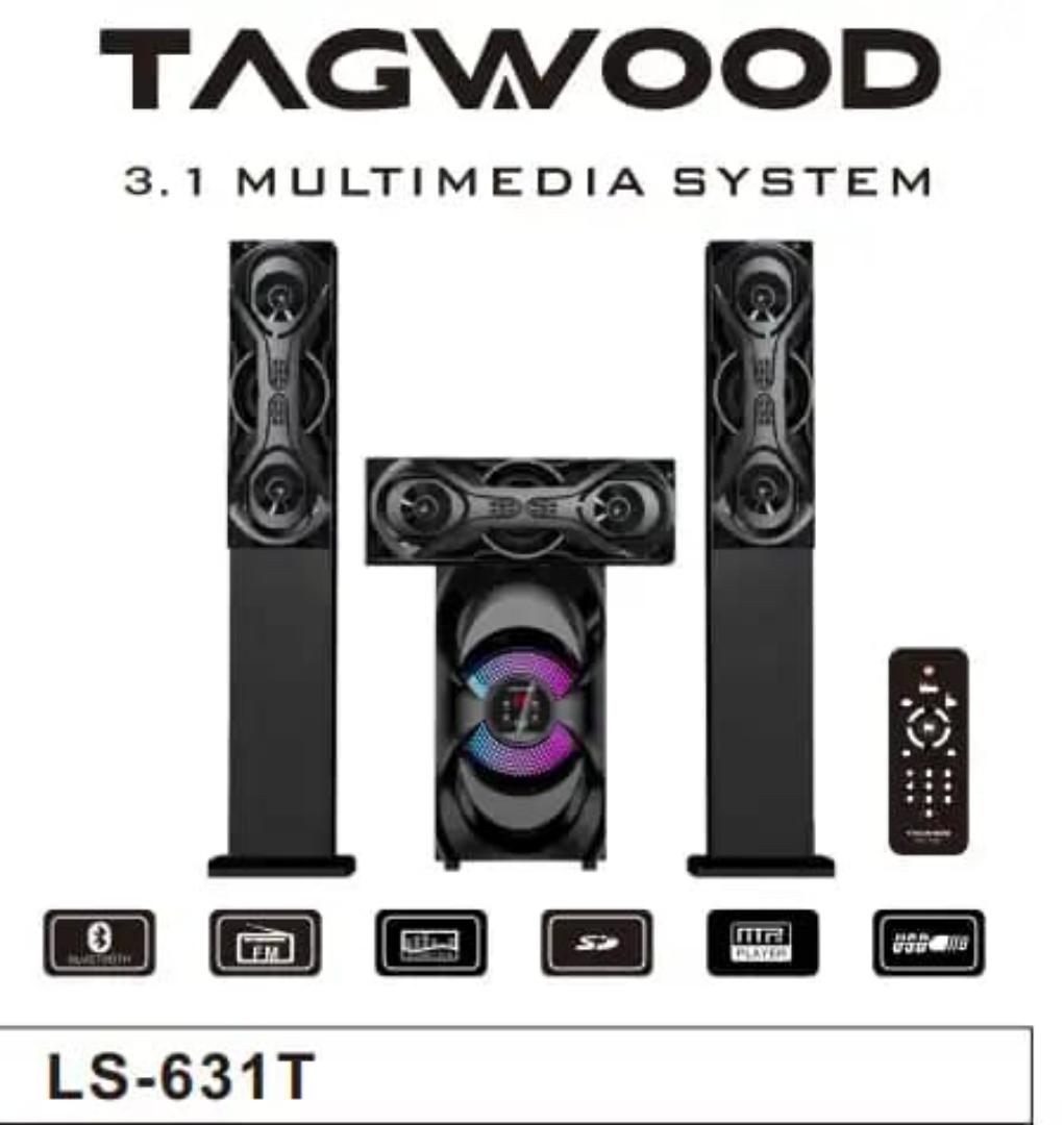 Tagwood LS-631T 3.11CH Woofer. Subwoofer Bluetooth. Cinema Home Theater System. Bluetooth. Hi-Fi  Speaker. USB. AUX. SD Card.  Speaker System