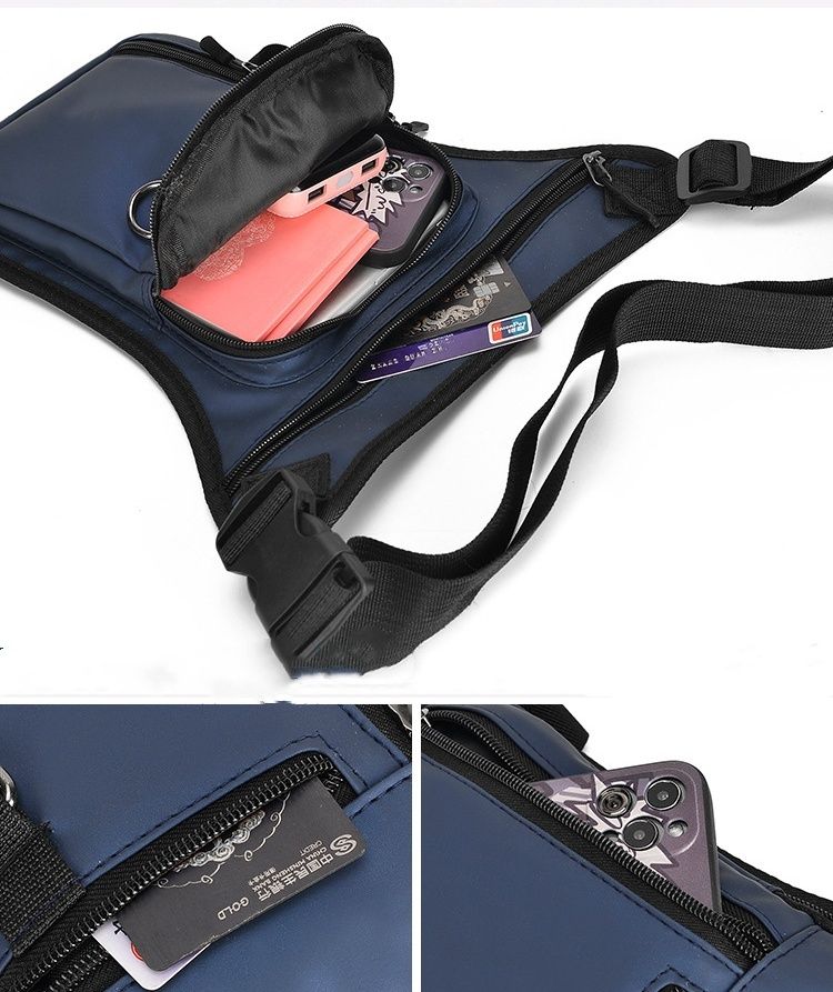 2025 New Multi-Function Motorcycle Drop Leg Bag Hip Bum Motorcycle Bag Outdoor Waist Bag Motorbike Riding Chest Bag