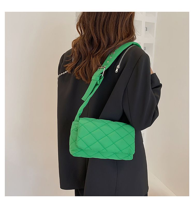 Fashion Women Nylon Embroidery Thread Clutch Messenger Bag Zipper Small Crossbody Bag Vintage Lattice Top-handle Bags For Women
