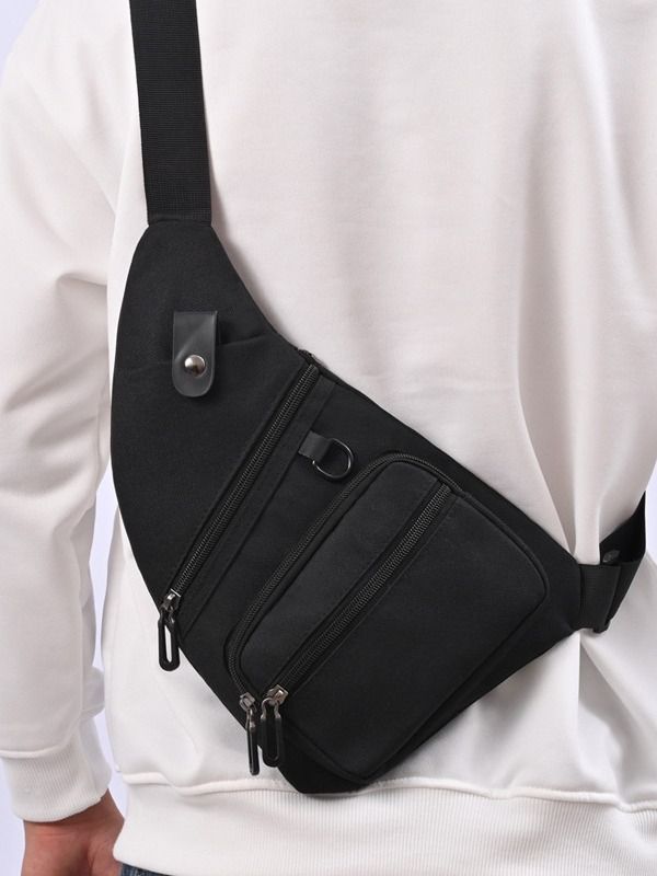Oxford Men's Bag Fanny Pack Multi-Pocket Waterproof Casual Chest Bag Men Waist Pack Cell Phone Pouch Purse Portable Sling Bags