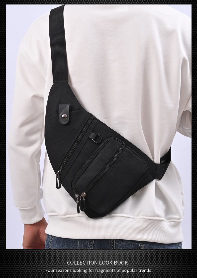 Oxford Men's Bag Fanny Pack Multi-Pocket Waterproof Casual Chest Bag Men Waist Pack Cell Phone Pouch Purse Portable Sling Bags