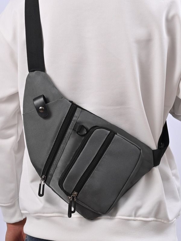 Oxford Men's Bag Fanny Pack Multi-Pocket Waterproof Casual Chest Bag Men Waist Pack Cell Phone Pouch Purse Portable Sling Bags