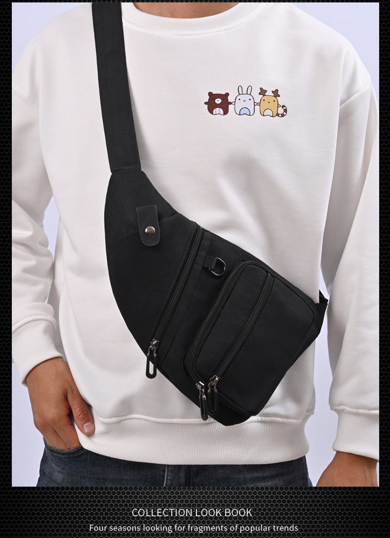 Oxford Men's Bag Fanny Pack Multi-Pocket Waterproof Casual Chest Bag Men Waist Pack Cell Phone Pouch Purse Portable Sling Bags