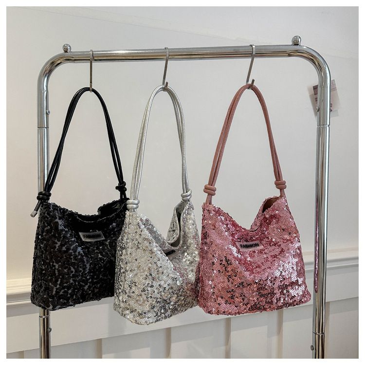 Luxury Tote Handbag Ladies High Quality Satchel Sparkling Armpit Purse Designer Fashion Shoulder Bags French Shinny Underarm Bag
