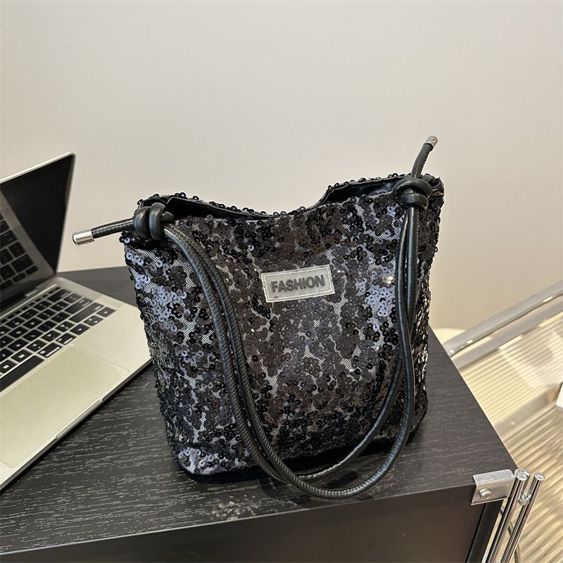 Luxury Tote Handbag Ladies High Quality Satchel Sparkling Armpit Purse Designer Fashion Shoulder Bags French Shinny Underarm Bag