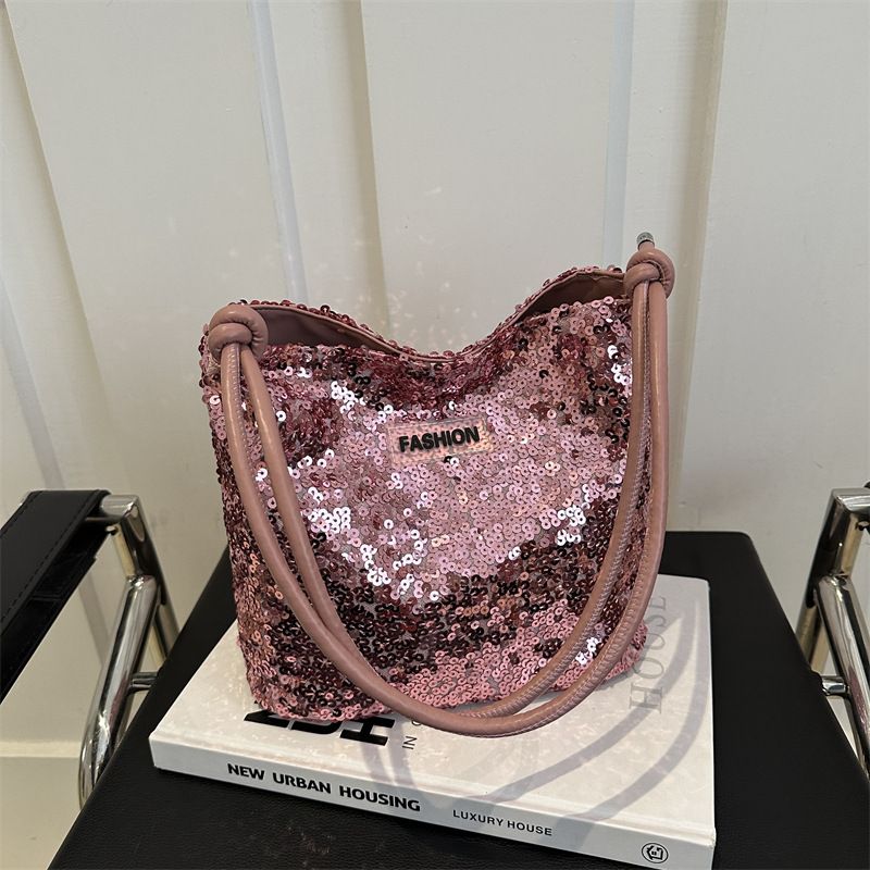 Luxury Tote Handbag Ladies High Quality Satchel Sparkling Armpit Purse Designer Fashion Shoulder Bags French Shinny Underarm Bag