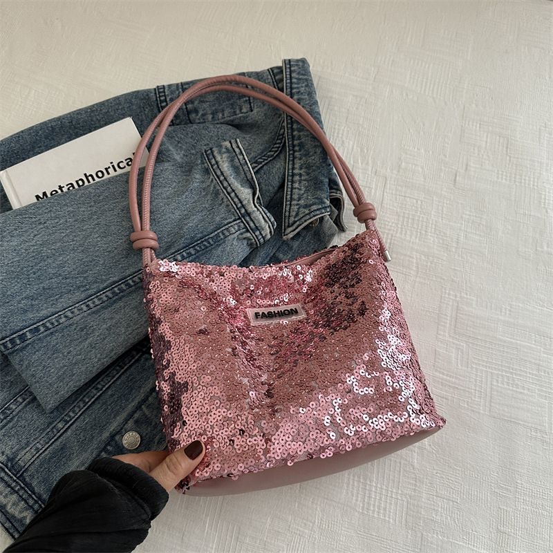 Luxury Tote Handbag Ladies High Quality Satchel Sparkling Armpit Purse Designer Fashion Shoulder Bags French Shinny Underarm Bag