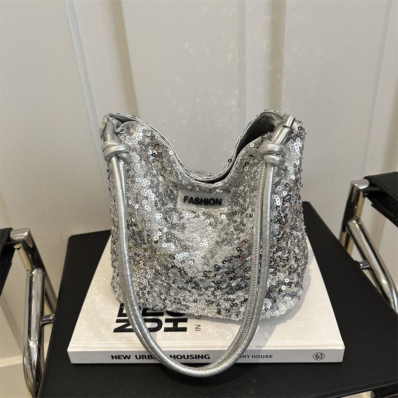 Luxury Tote Handbag Ladies High Quality Satchel Sparkling Armpit Purse Designer Fashion Shoulder Bags French Shinny Underarm Bag
