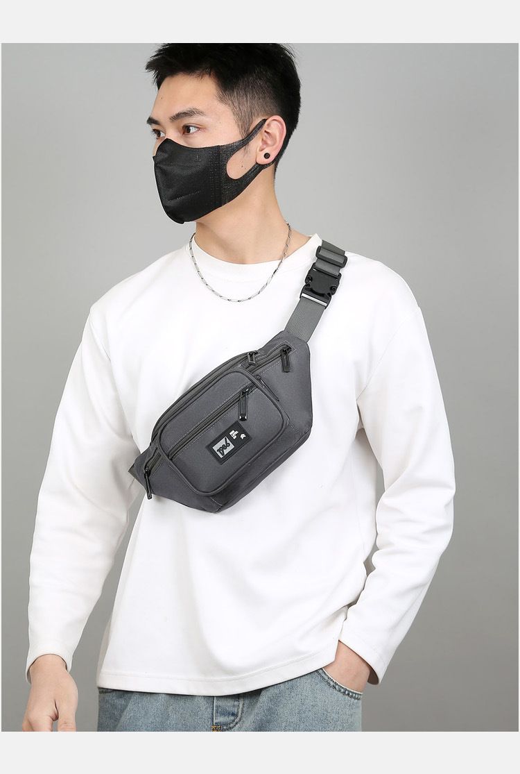 Unisex Oxford Waist Pack Multi-Pocket Large Capacity Fanny Bag for Outdoor/Hiking/Travel, Adjustable Strap & Durable Design B0330