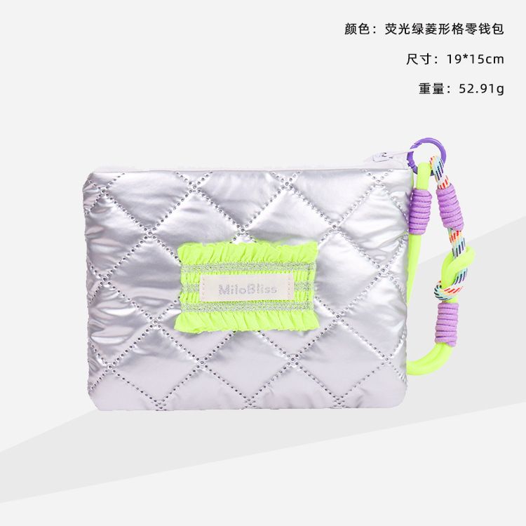 Love Heart Silver Coin Purse Korean Style with Hanging Rope Small Item Bag Handbag Makeup Organizer Sanitary Napkin Storage Bag
