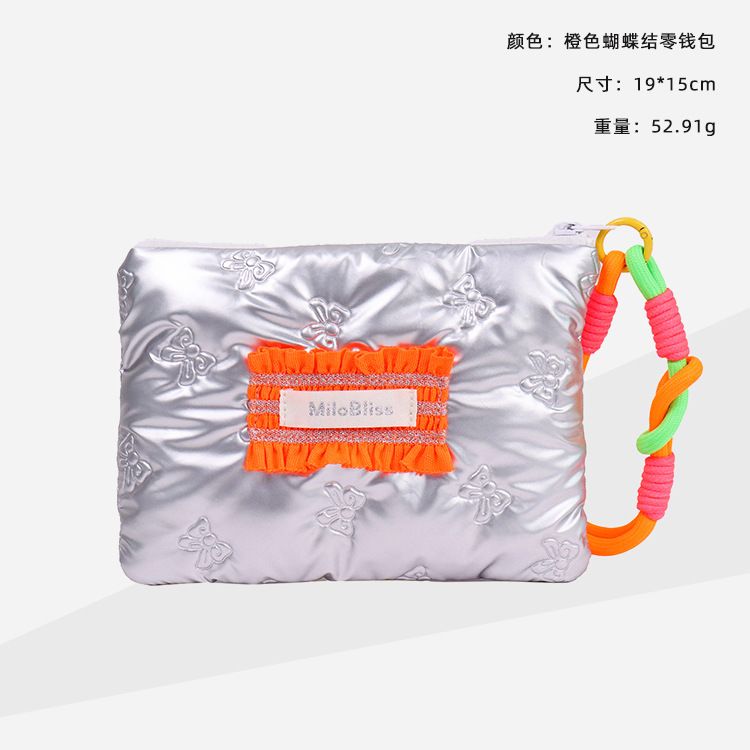 Love Heart Silver Coin Purse Korean Style with Hanging Rope Small Item Bag Handbag Makeup Organizer Sanitary Napkin Storage Bag