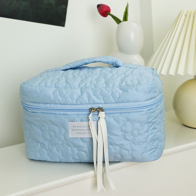 New Flower Pattern Women Makeup Bag Toiletries Cosmetic Organizer Zipper Bag Travel Wash Pouch Cosmetic Bag Female Make Up Bags Big Size