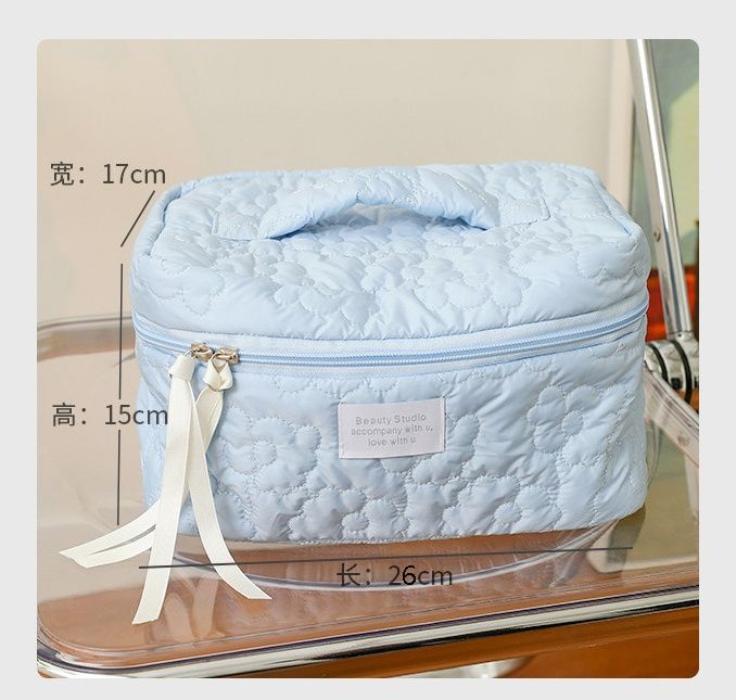 New Flower Pattern Women Makeup Bag Toiletries Cosmetic Organizer Zipper Bag Travel Wash Pouch Cosmetic Bag Female Make Up Bags Big Size