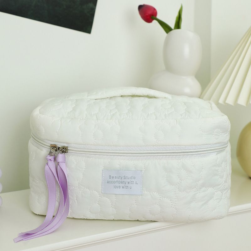 New Flower Pattern Women Makeup Bag Toiletries Cosmetic Organizer Zipper Bag Travel Wash Pouch Cosmetic Bag Female Make Up Bags Big Size
