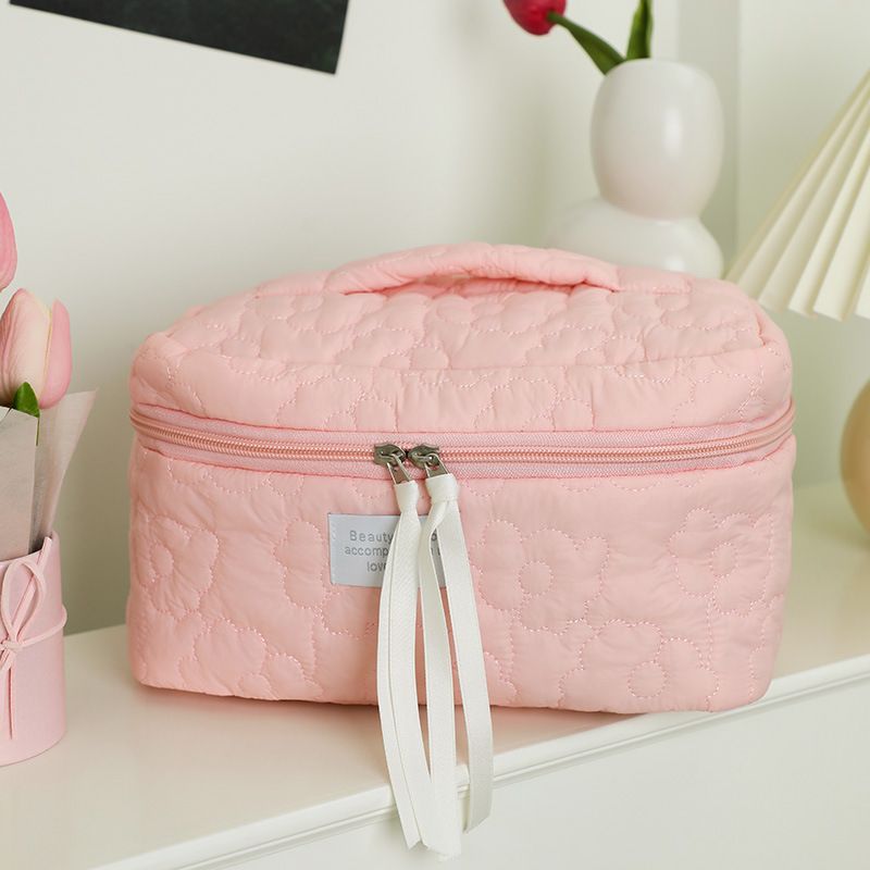 New Flower Pattern Women Makeup Bag Toiletries Cosmetic Organizer Zipper Bag Travel Wash Pouch Cosmetic Bag Female Make Up Bags Big Size