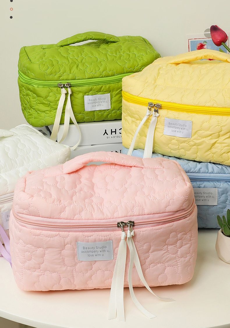 New Flower Pattern Women Makeup Bag Toiletries Cosmetic Organizer Zipper Bag Travel Wash Pouch Cosmetic Bag Female Make Up Bags Big Size