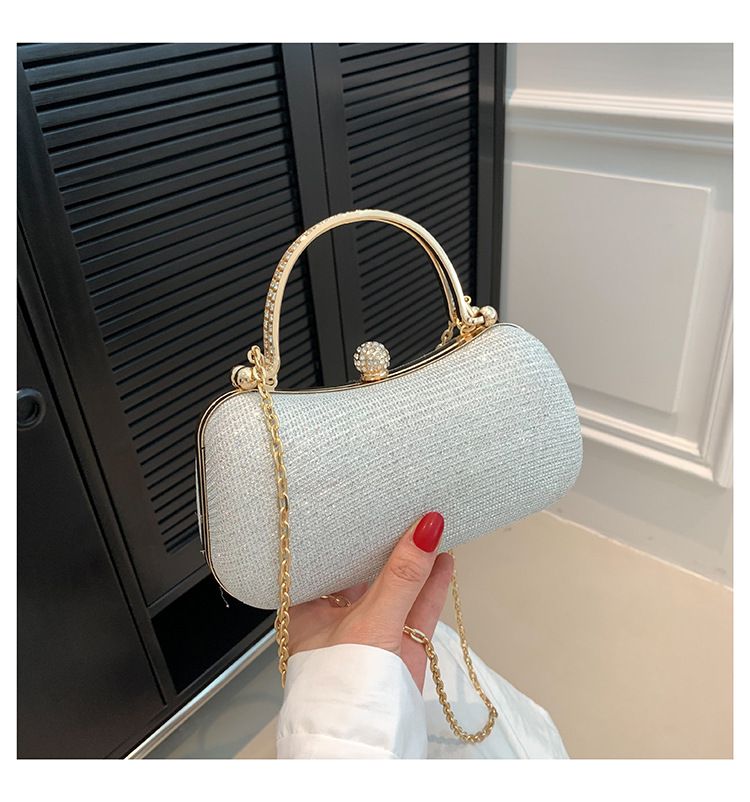 Hard Box Clutch Bright Silk Evening Bags for Matching Shoes and Womens Wedding Prom Evening Party Handbag