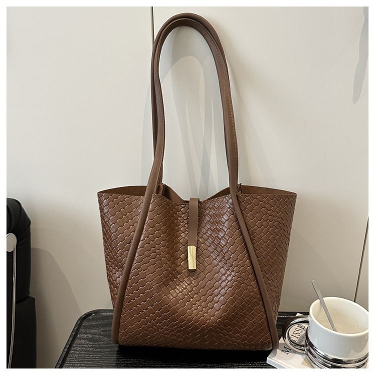 Women's Stone Pattern Tote Bag Set - Minimalist PU with Detachable Pouch,Magnetic Snap & Long Strap for Travel and Daily Use