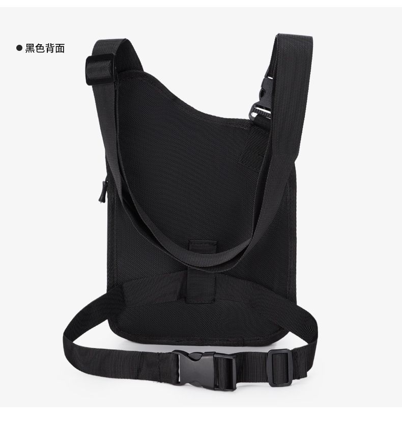 Multipocket Men Motorcycle Crossbody Bag Waterproof Large Capacity Motorbike Shoulder Bag Adjustable Strap with Bottle Holder B0349