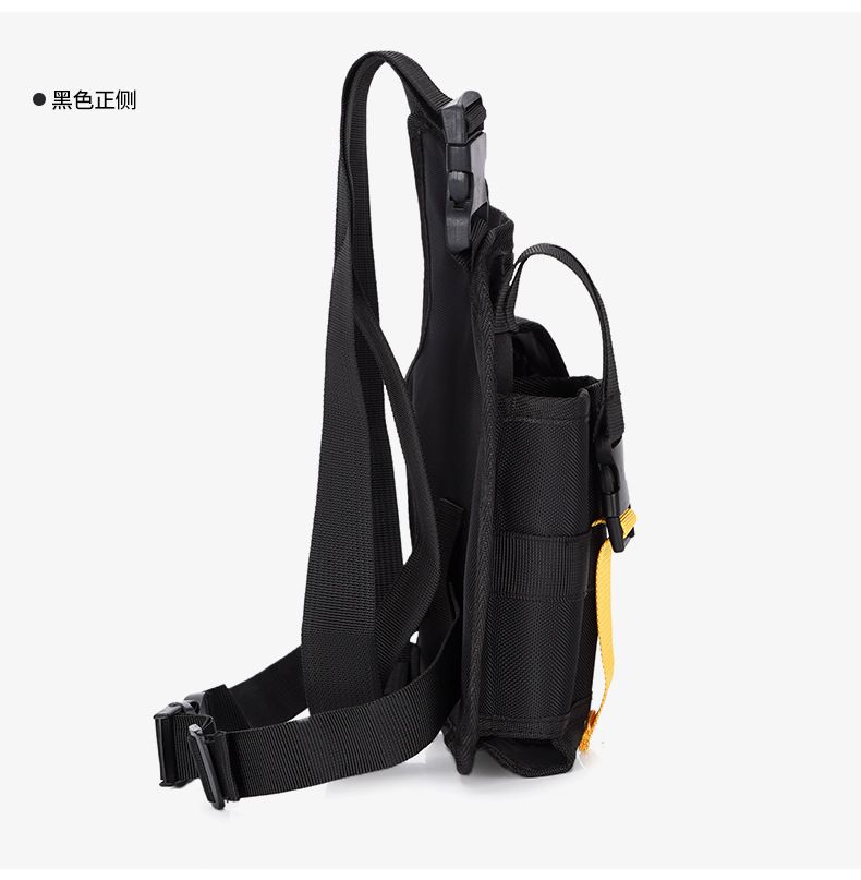 Multipocket Men Motorcycle Crossbody Bag Waterproof Large Capacity Motorbike Shoulder Bag Adjustable Strap with Bottle Holder B0349