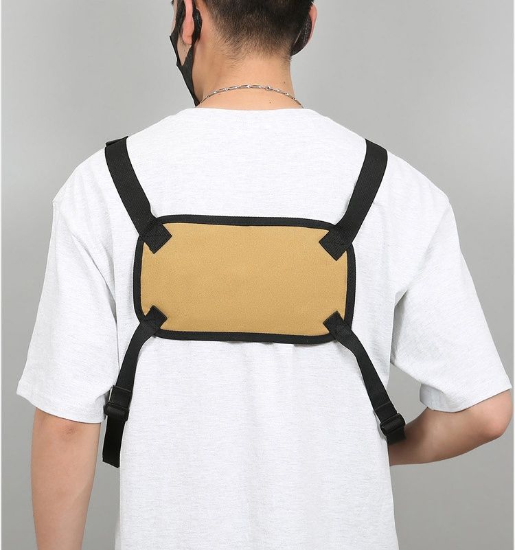 Breathable Utility Lightweight Outdoor Fanny Pack Front Pack Pouch Chest Harness Holder for Running Fishing Cycling Sports B0350