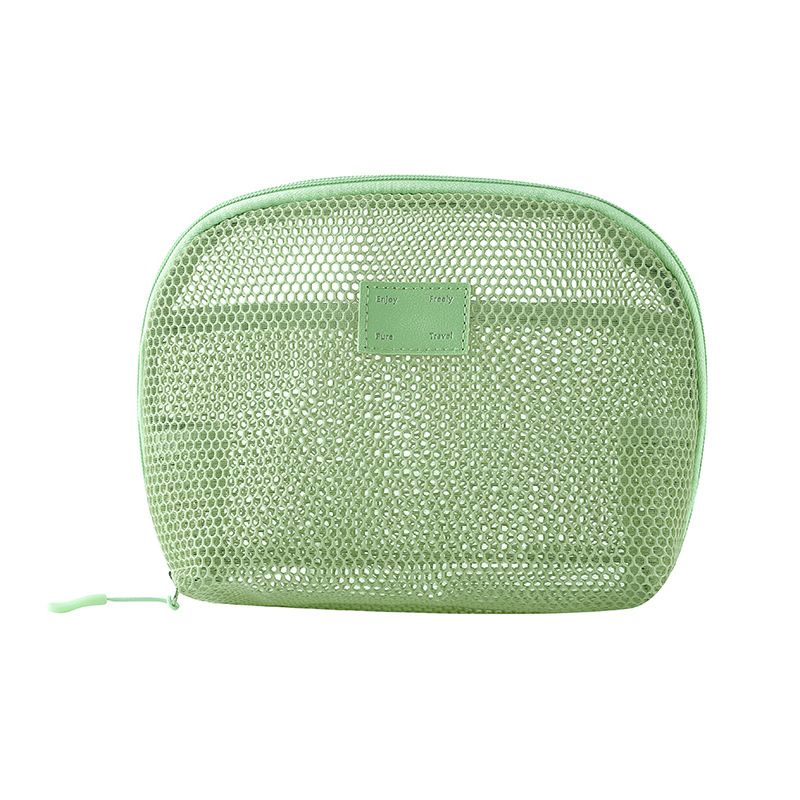 Casual Nylon Cosmetic Bag Hand-held Mesh Makeup Bags Multipurpose With Zipper Storage Pouch Travel Toiletry Wash Bags Big Size B0523