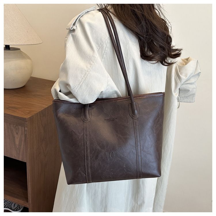 Women PU Leather Large Capacity Shoulder Bag Crossbody Hand Tote Vintage Bag B0175
