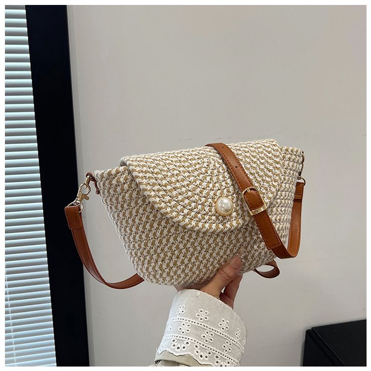 Luxury Straw Large Capacity Tote Bag Summer Beach Women Shoulder Bags Handmade Woven Bag Top-Handle Raffia Boho Woven Women Bags B0179