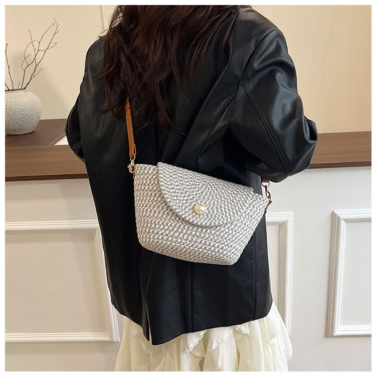 Luxury Straw Large Capacity Tote Bag Summer Beach Women Shoulder Bags Handmade Woven Bag Top-Handle Raffia Boho Woven Women Bags B0179