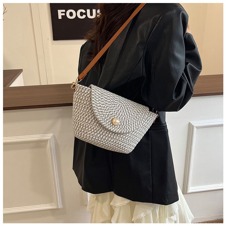 Luxury Straw Large Capacity Tote Bag Summer Beach Women Shoulder Bags Handmade Woven Bag Top-Handle Raffia Boho Woven Women Bags B0179