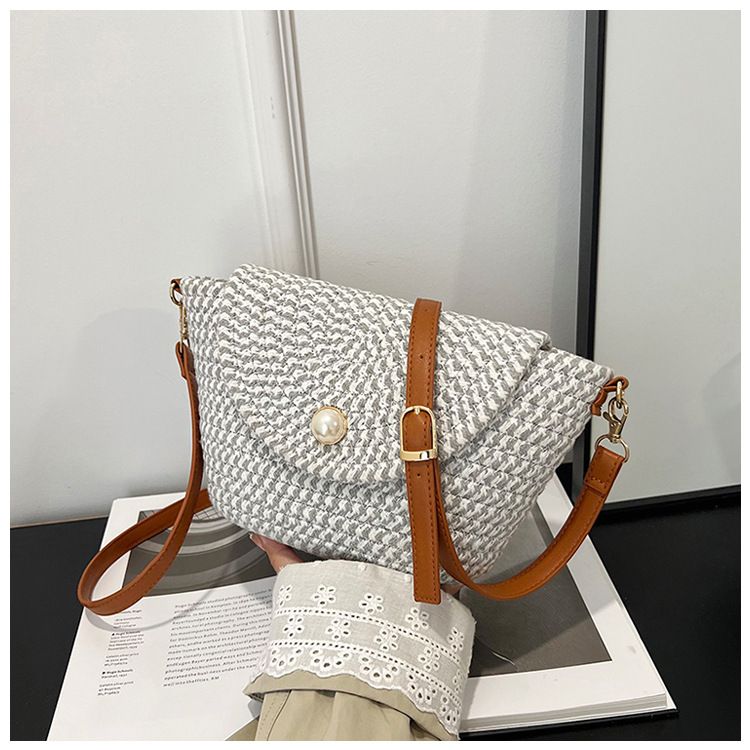 Luxury Straw Large Capacity Tote Bag Summer Beach Women Shoulder Bags Handmade Woven Bag Top-Handle Raffia Boho Woven Women Bags B0179