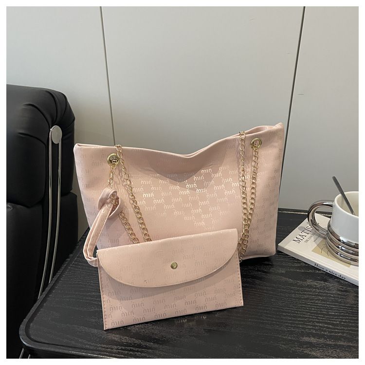 Women Luxury Design New Presbyopic Handbag Large Capacity Handbag Fashion Printing Shoulder Bag Trendy Shopping Bag with Wallet B0739