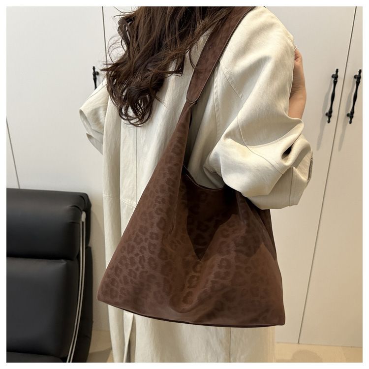 Vintage Soft PU Leather Ladies Shoulder Bag Commuter Large Handbag Women's Versatile Tote Underarm Bag 2pcs B0740