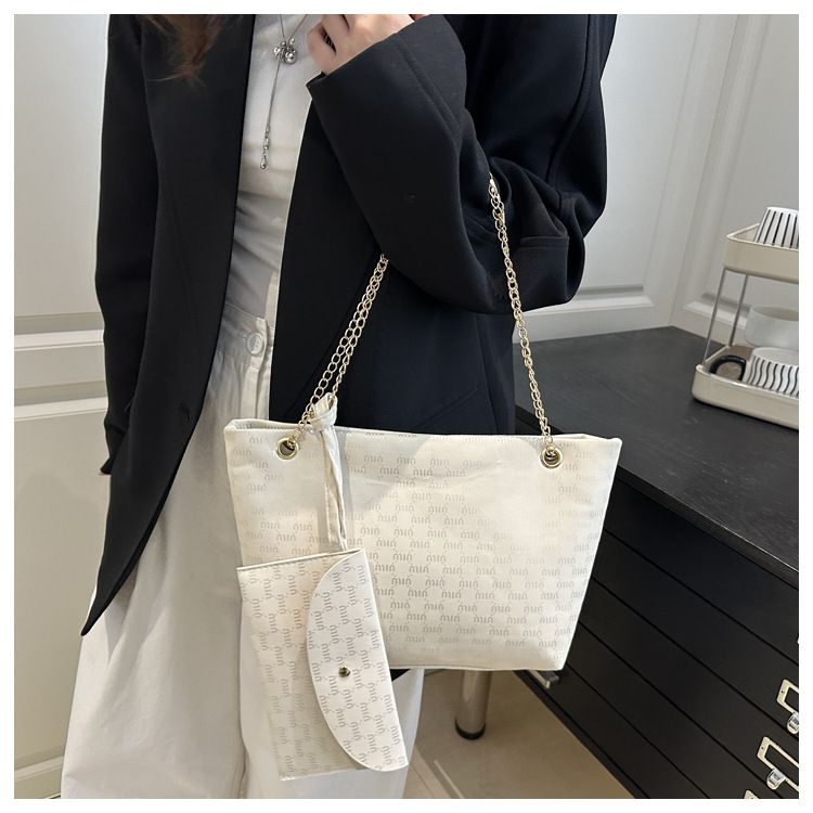 Women Luxury Design New Presbyopic Handbag Large Capacity Handbag Fashion Printing Shoulder Bag Trendy Shopping Bag with Wallet B0739
