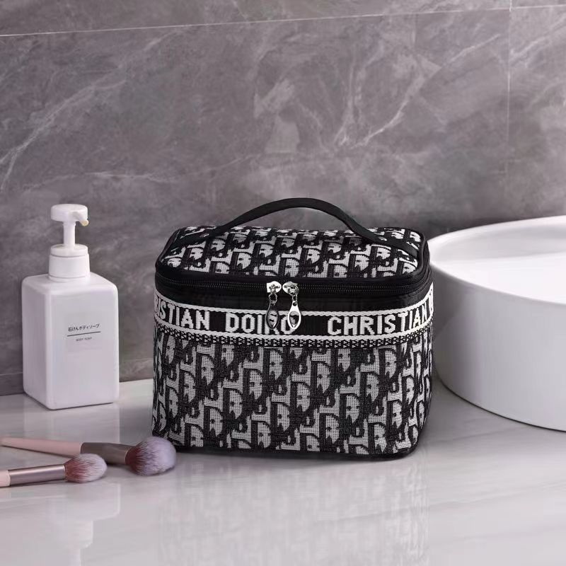 Thousand Bird Grid Cosmetic Bag Female Large Capacity Portable New Travel Waterproof Handheld Large Storage Bag Wash Bag B0506